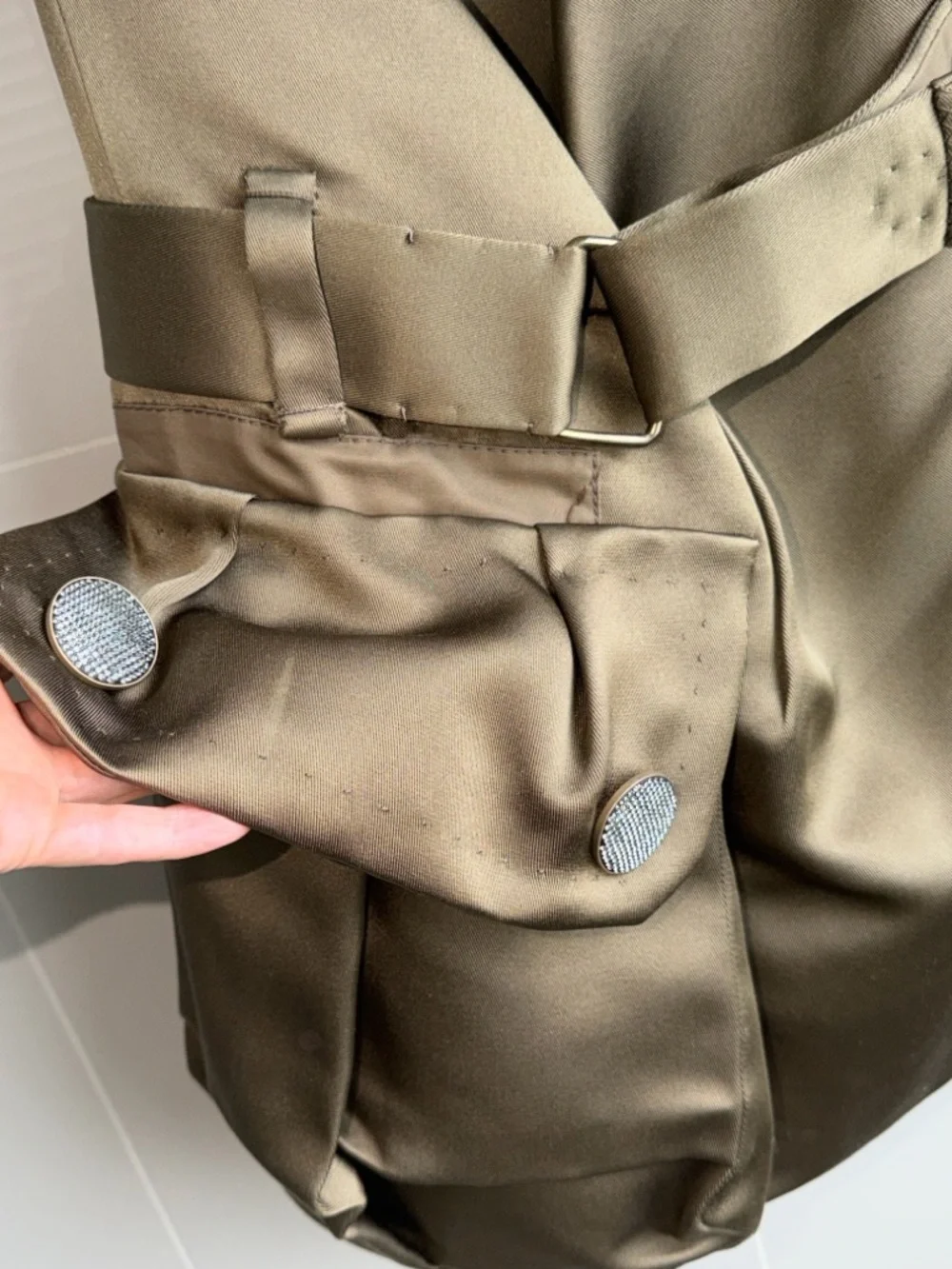 Marc Jacobs Runway Olive Strapless Utility Mini Dress - Picture 3 of 16